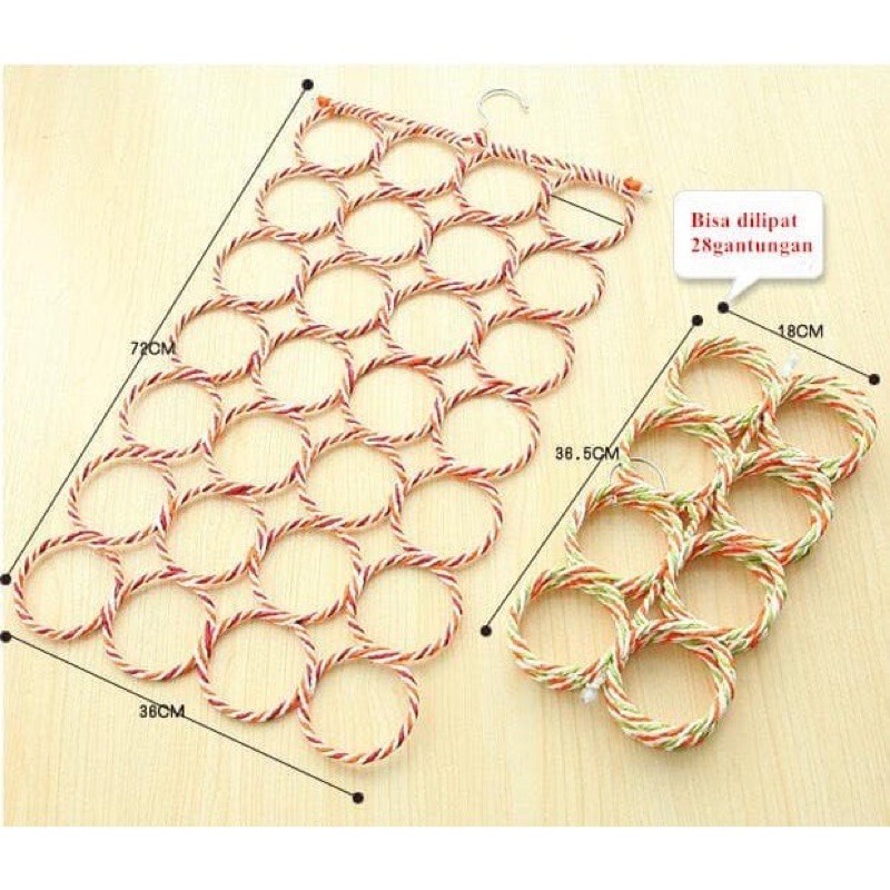 Syal Hanger / Jilbab Hanger Organizer 28 Slots