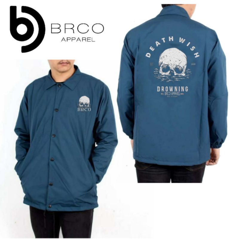 BRCO Jaket Pria Coach Jaket Anti Air Pria Wanita