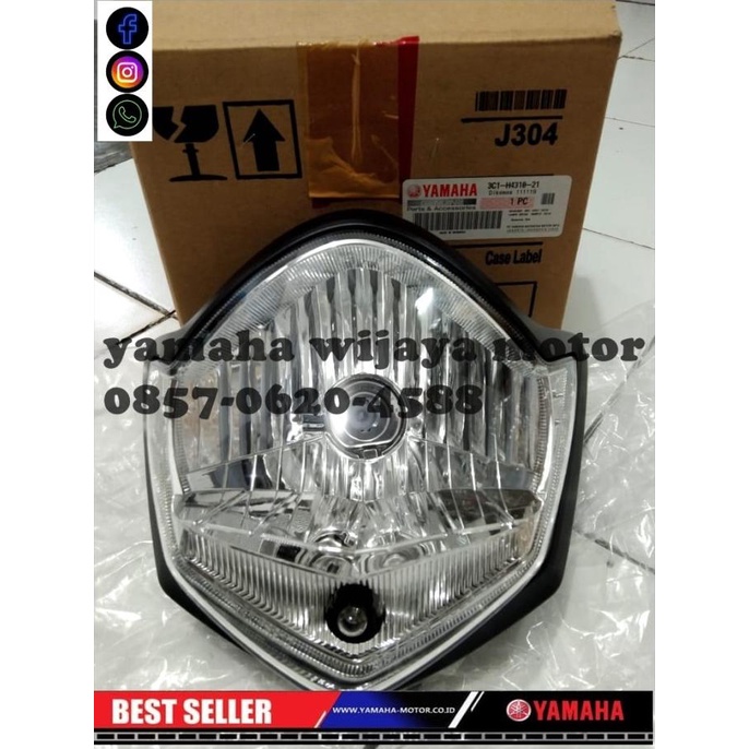 Reflektor-Lampu Depan Yamaha Vixion Assy Asli 3C1-H4310-21