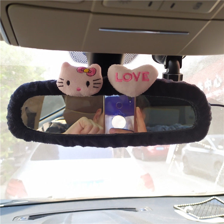 Cover Spion Mobil Kucing Lucu Imut Karakter Kartun Kreatif Kaca Spion Dekorasi interior Mobil