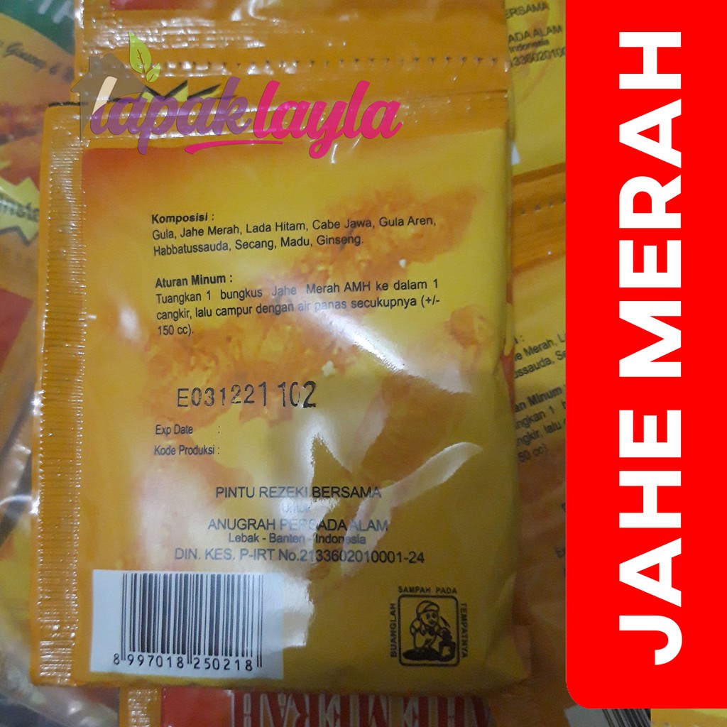 JAHE MERAH AMH SUPER RENCENG ISI 12 PCS