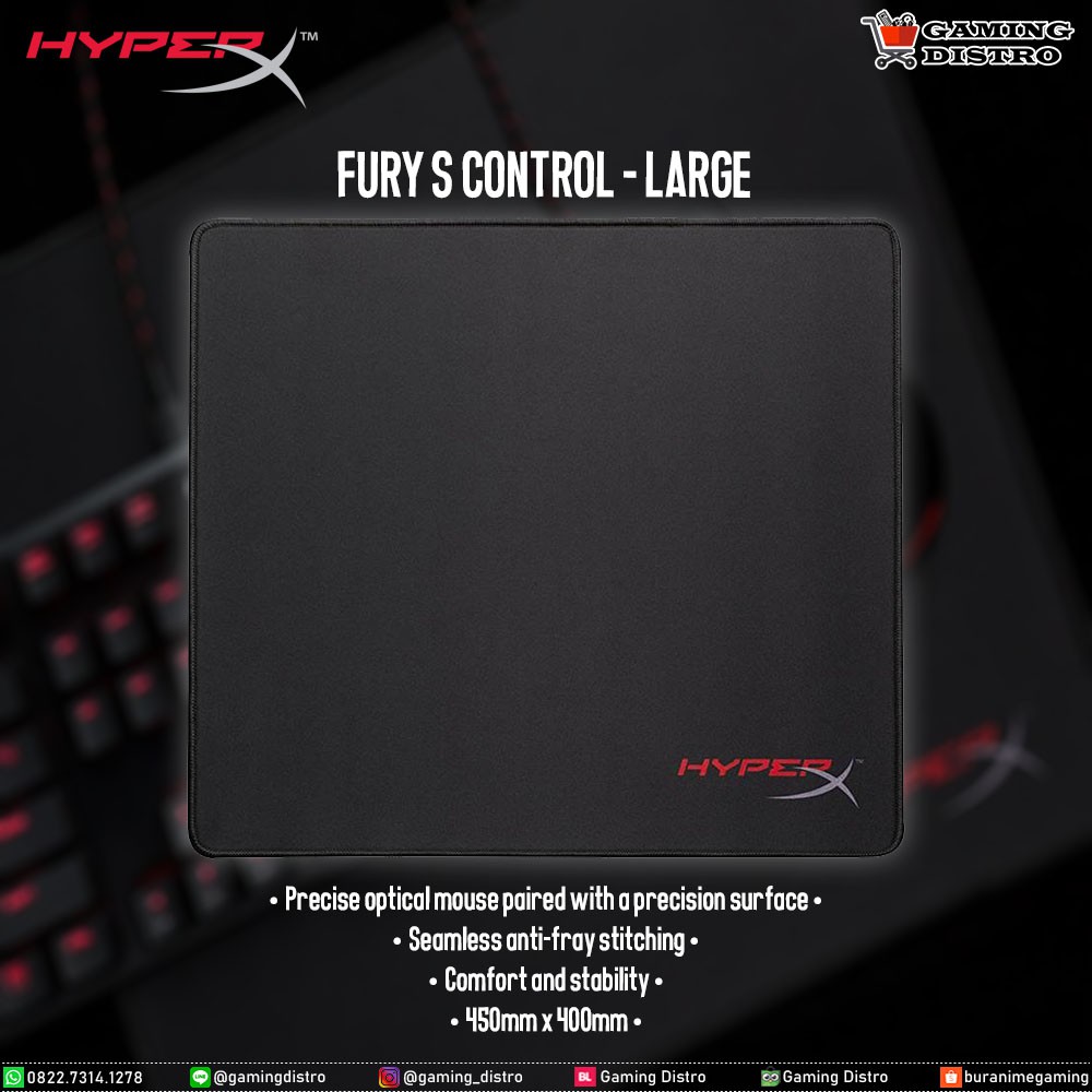 Mousepad HyperX Fury S Cloth Control Large - HyperX Fury S Control L