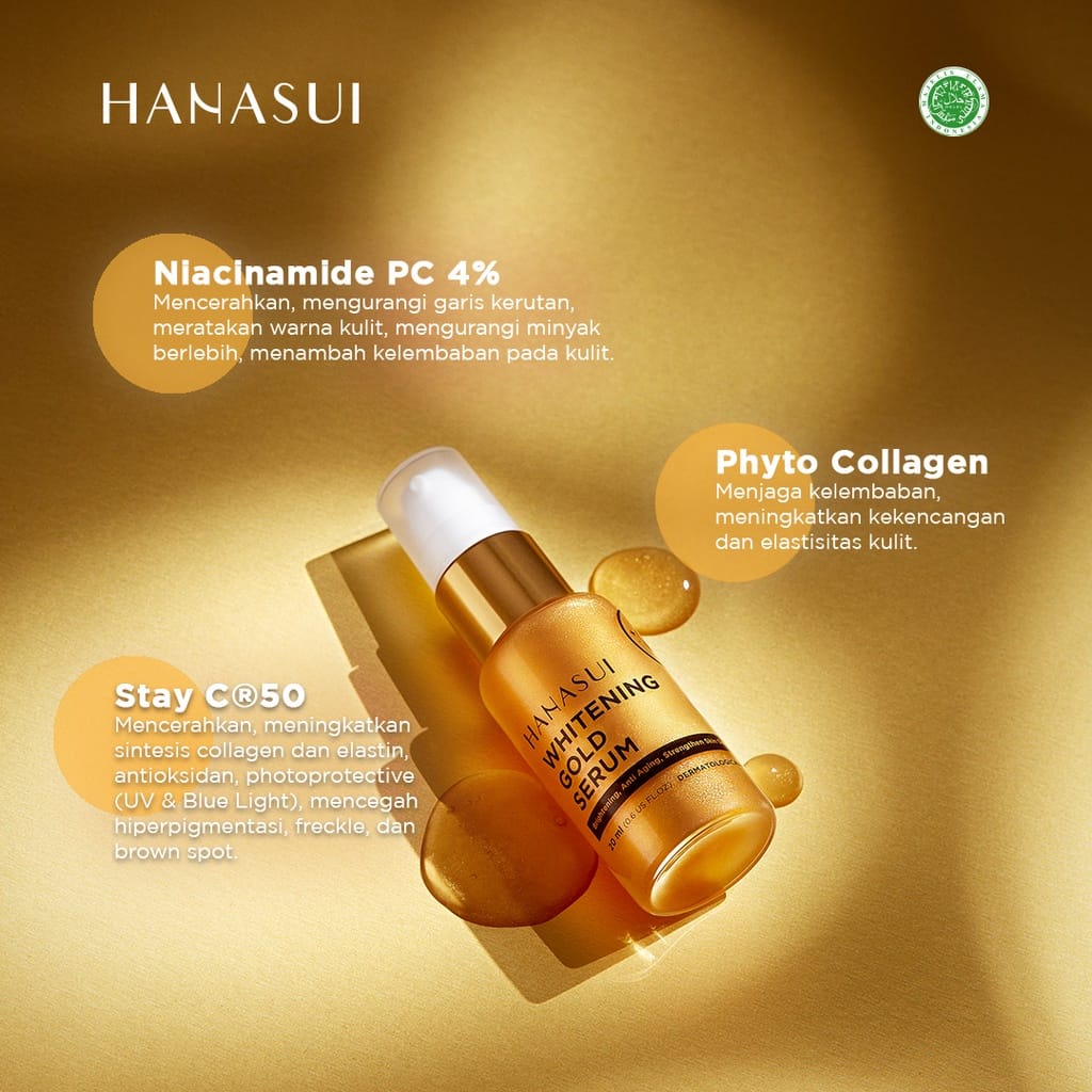 (BISA COD) Hanasui Serum Whitening Gold