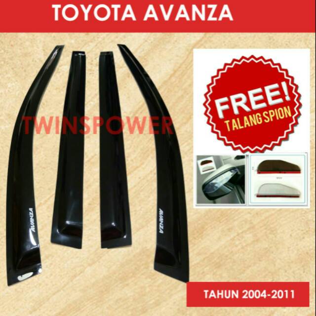 Talang Air Mobil Slim Toyota Avanza Bonus Talang Spion