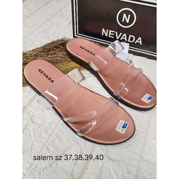 SANDAL  SLOP JELLY NEVADA/ SANDAL JELLY TRANSPARAN/SANDAL ANDIEN- Sandal jelly-Saleem