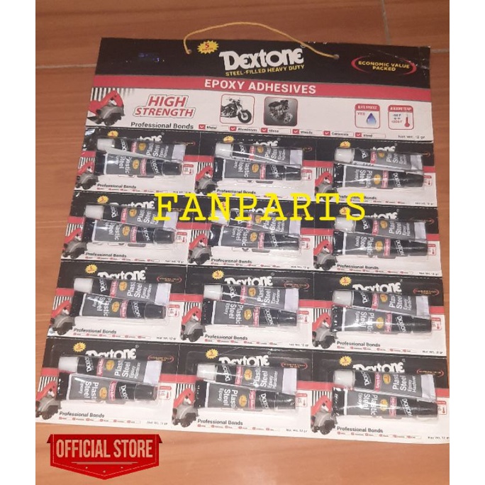 

Lem 5 menit Eco - Pack 12 gr DEXTONE . Lem besi dll . Original