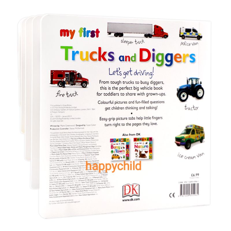 original DK my first Trucks and diggers board book buku anak buku bacaan happychild