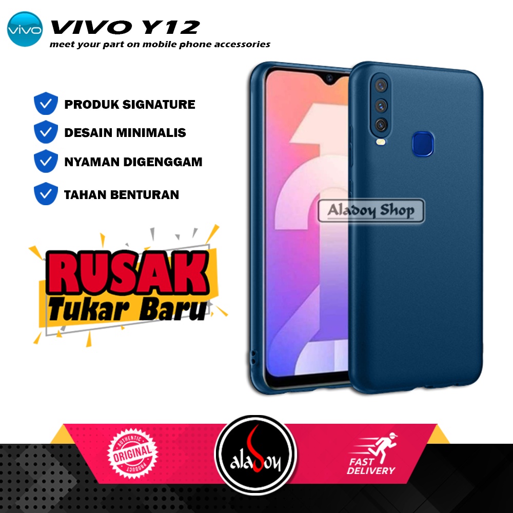 Case VIVO Y12 Ultrathin Macaron Softcase