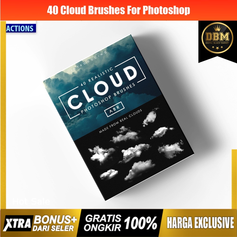 40 Cloud Brushes for Photoshop