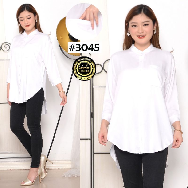 Kemeja wanita / Kemeja wanita botega katun twill 30s - 3045-Putih