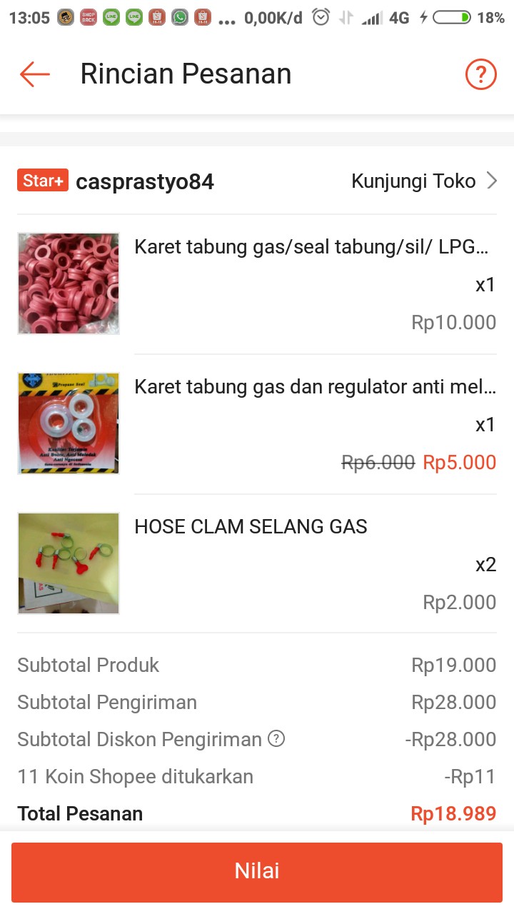 Hose Clam Selang Gas