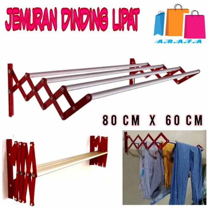 Jemuran Dinding Lipat - Jemuran Spiral - Gantungan Baju Tempel Dinding