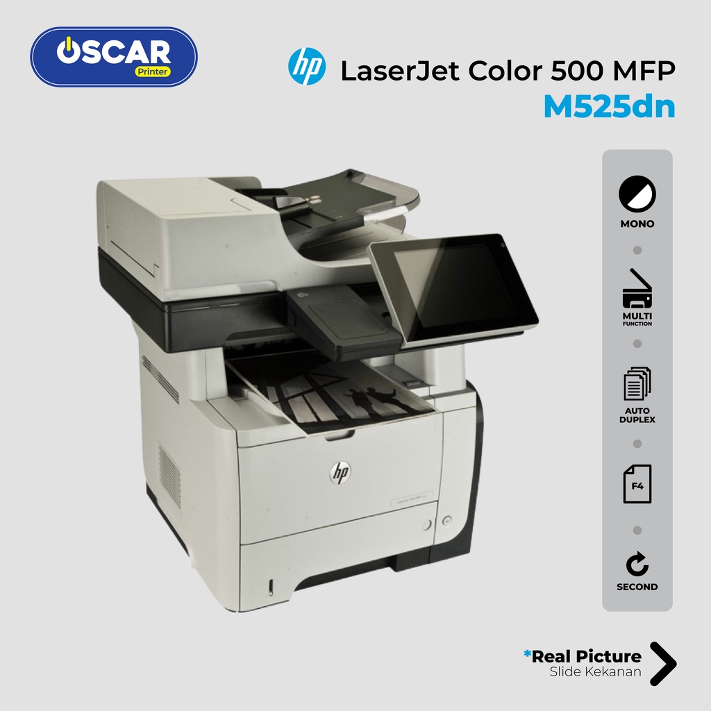 Mesin Fotocopy Mono HP Laserjet Pro 500 M525dn MFP | Print Scan Copy F4