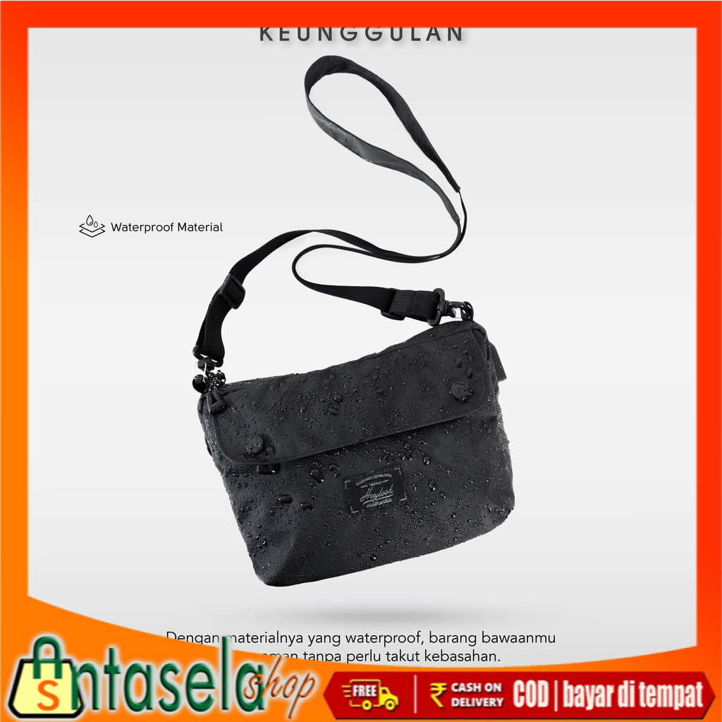 Tas Selempang Pria Sling Bag Foxie Anti Air Waist Bag Pria Wasitbag Cowok Crossbody Waterproof