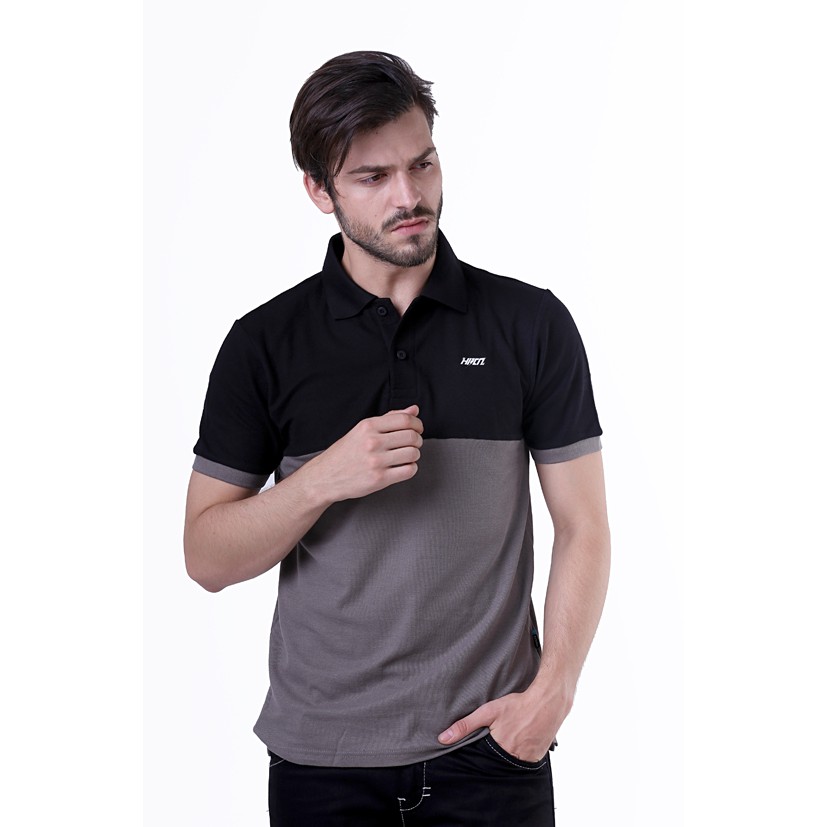Polo Shirt Pria Berkualitas Bagus / Kaos Distro Bandung Ht Hitam Bir
