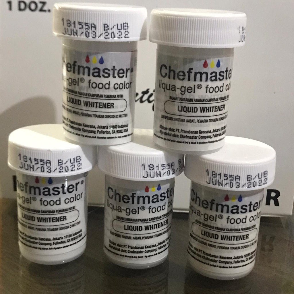 

Chefmaster Liquid Whitener Food Color / Pewarna Putih Makanan - Chefmaster