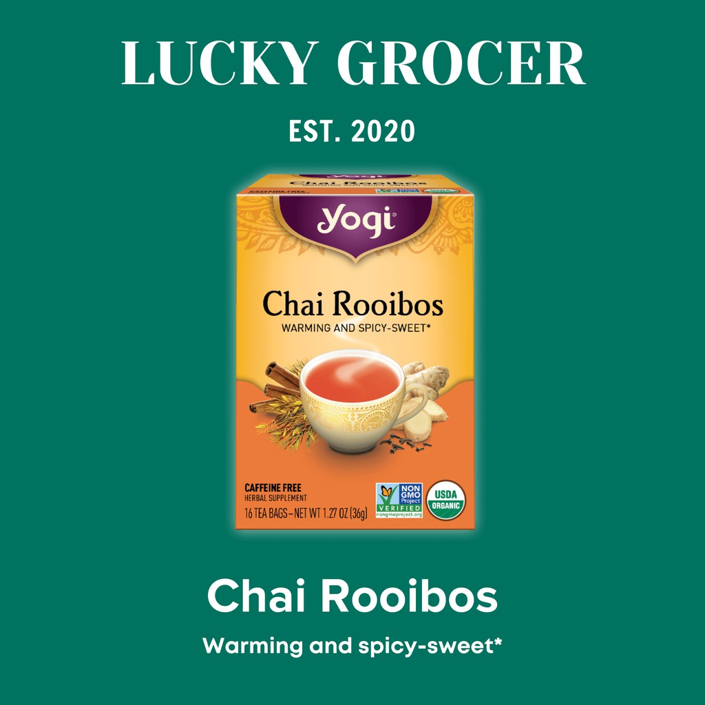 

Yogi Tea Chai Rooibos Tea Teh Tradisional Chai Organik Herbal Sehat Kaya Antioksidan Caffeine Free