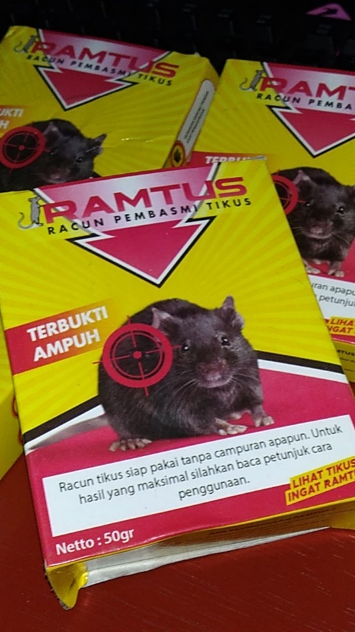 Racun Tikus Ramtus Asli Alami Mati Kering Tidak Bau Pembasmi Pengusir Tikus Super Paling Ampuh 6 Pak
