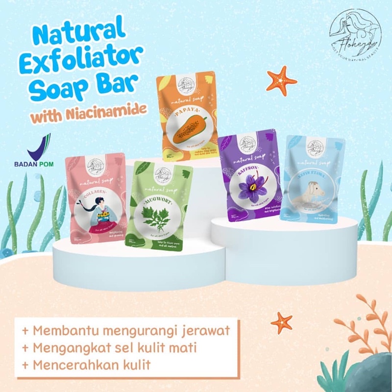 FLOHERA NATURAL SOAP SABUN PERONTOK DAKI BPOM NATURAL EXFOLIATOR SOAP BAR