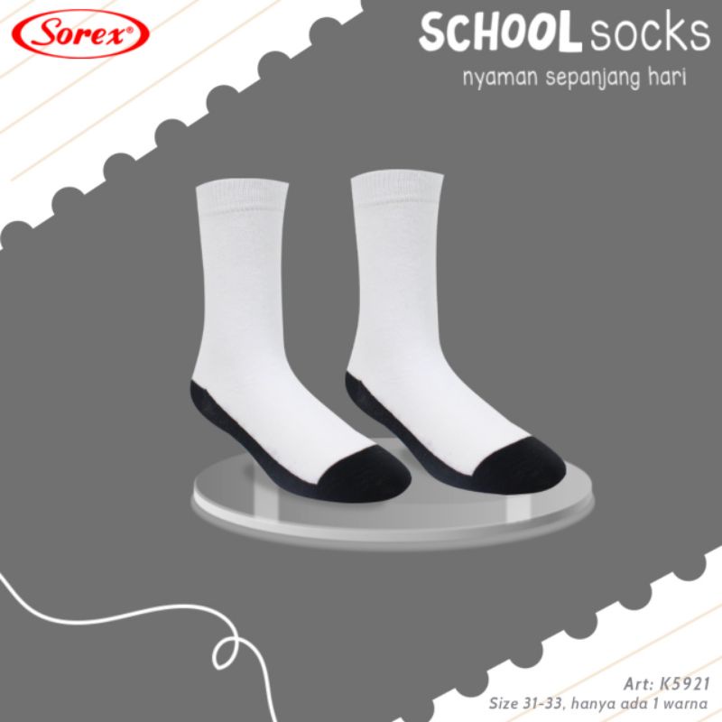 Sorex kaos kaki anak sekolah laki/perempuan K 5921/K 5922/K 5923/K5924/K 5925 uk. 31-42