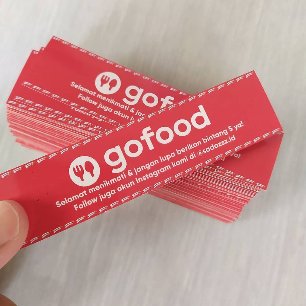 CETAK STIKER KEMASAN PERSEGI PRINT STICKER LABEL KOTAK PRODUK MAKANAN MINUMAN OLSHOP CROMO CHROMO-1