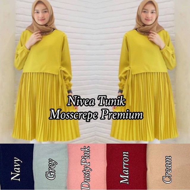 TUNIK PLISKET TALI SAMPING
