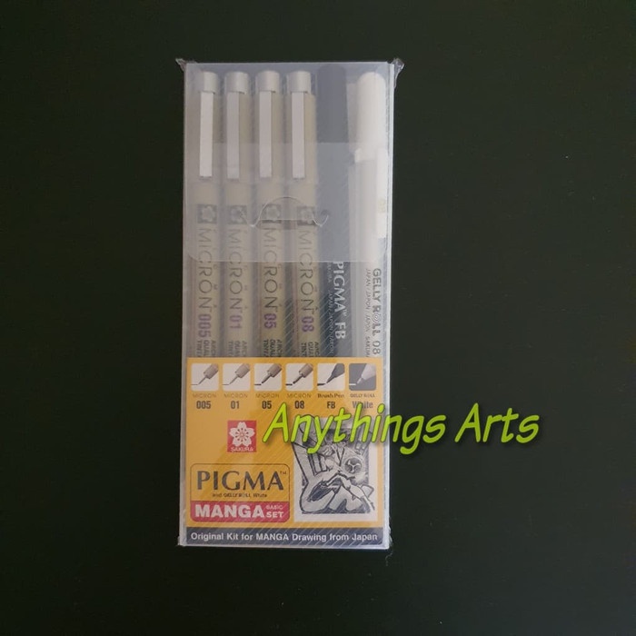 

Pendrawing- Sakura Pigma Manga Basic Set ( Micron Br Gelly Roll White ) -Drawing-Pen.