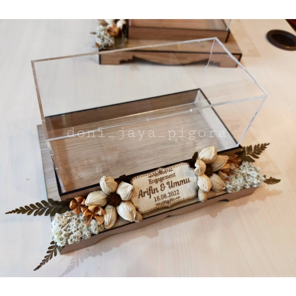 [Sedang] Kotak Uang Mahar Rustic ukuran sedang / Box Uang Mahar Rustic