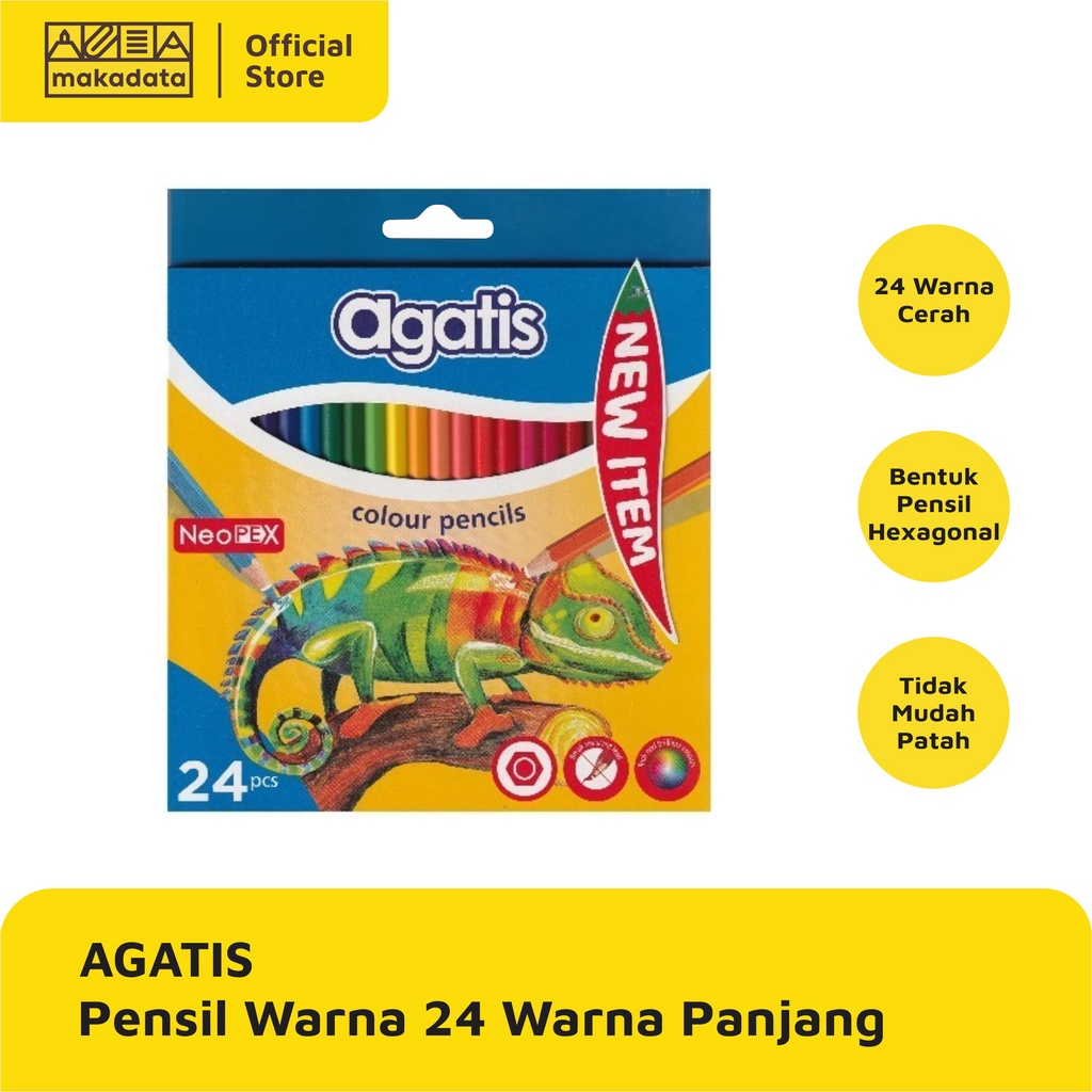 

COLOUR PENCIL / PENSIL WARNA AGATIS NEOPEX 24 WARNA PANJANG MURAH