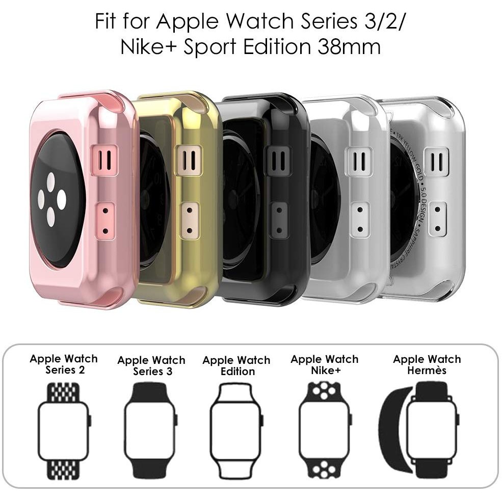 Soft Case iWatch Protective  Watch 1 2 3 4 5 44mm 42mm 40mm 38mm FULL TPU Color Iwo Smartwatch