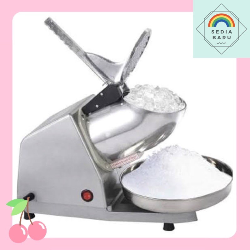 Alat serutan es batu Listrik ICE CRUSHER Mesin serut es Listrik 2 mata pisau