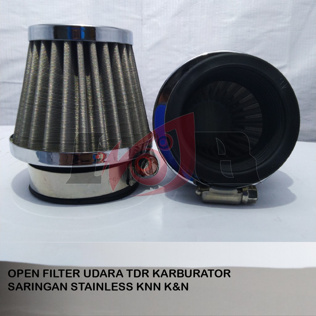 PE24 Open Filter Udara TDR Karburator PE 24 Saringan Stainless KNN K&amp;N