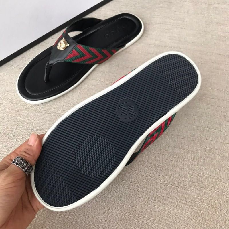 sandal gucci flat selop slide cowok sendal pria mirror slippers
