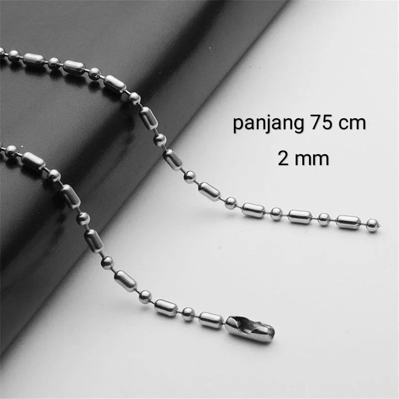 kalung baja tabung anti luntur 75 cm