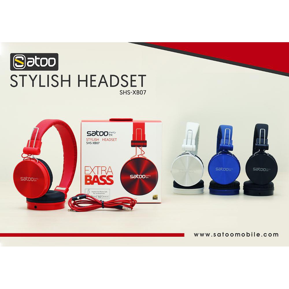 Satoo Stylish Headset Shs-Xb07 Extra Bass Premium Quality - Original