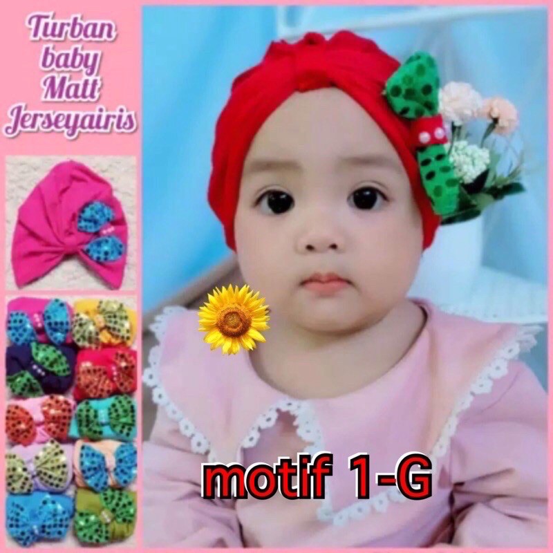 TURBAN ANAK PITA SEQUEEN