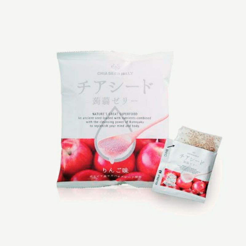 

WAKASHO Chia Seed Jelly Apple Konnyaku Apel 170 Gram (Made in Japan)