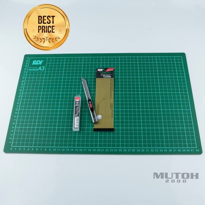 

Hot Sale Cutting Mat Sdi A3 + Professional Cutter 0439C + Refill 1361 Terlaris