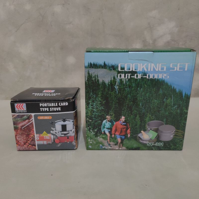 Paket Alat Masak Camping DS/SY301 + Kompor Kovar Portable