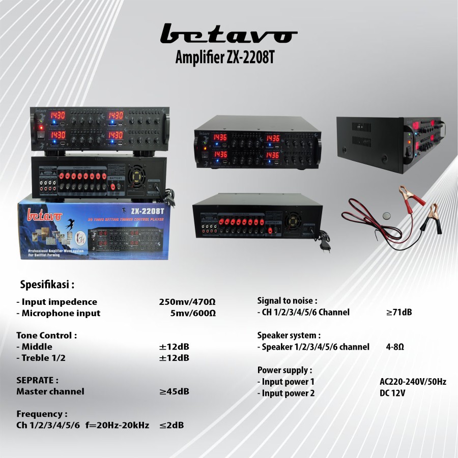 Amplifier/ Mesin Panggil Walet Betavo ZX-2208 T