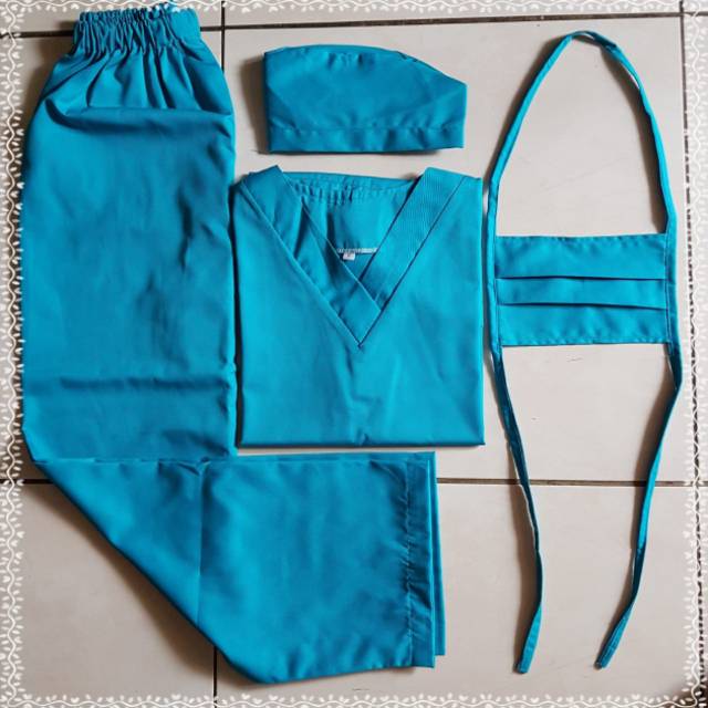 Baju Oka pria dan wanita lengan pendek/baju perawat/baju medis/baju operasi/baju UGD/baju jaga