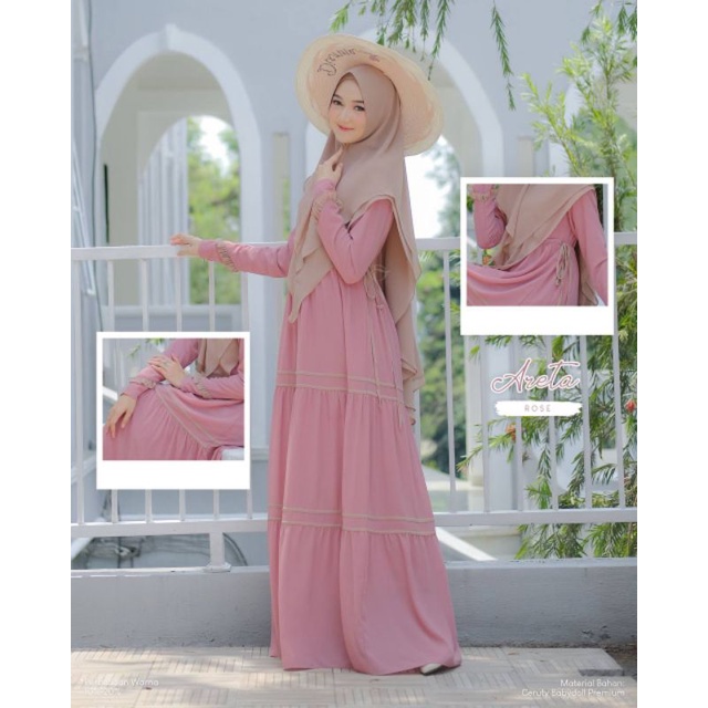 ARETHA GAMIS SET KHIMAR BY DINDA DRESS SISTER BRAND DIENNA GAMIS