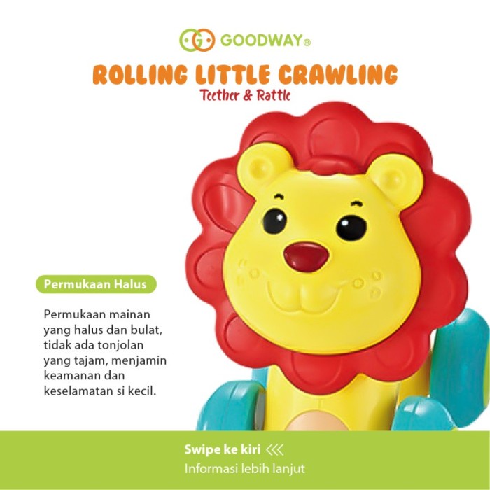 GOODWAY Rolling Little Crawling Animal Series Mainan Edukasi Anak