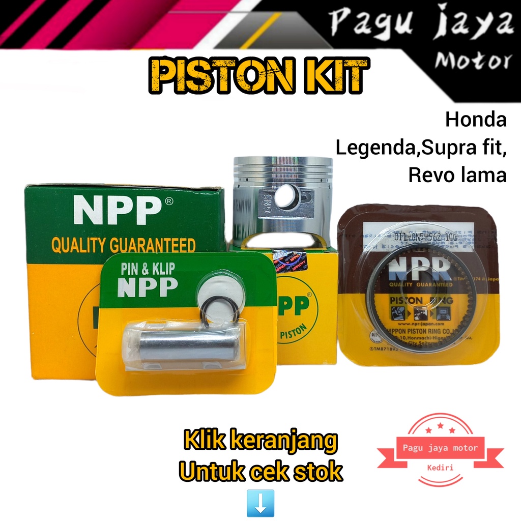 NPP PISTON KIT SEHER SEKER SET LEGENDA / SUPRA FIT / REVO LAMA OVERSIZE OVS OS STD 0.25 0.50 0.75 1.00