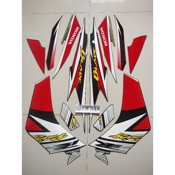 striping stiker Blade tipe r 2013 hitam merah