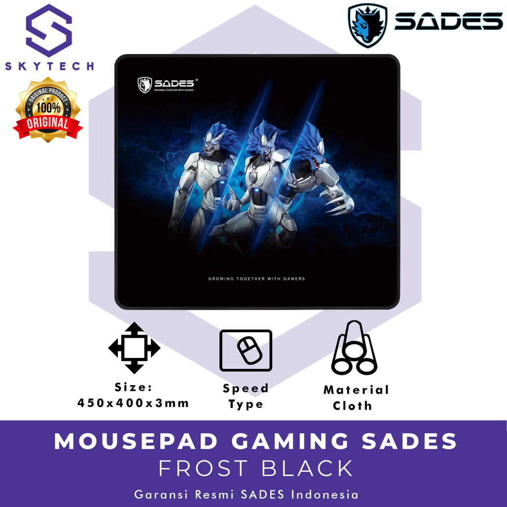 MOUSE PAD GAMING SADES FROST ORIGINAL GARANSI RESMI