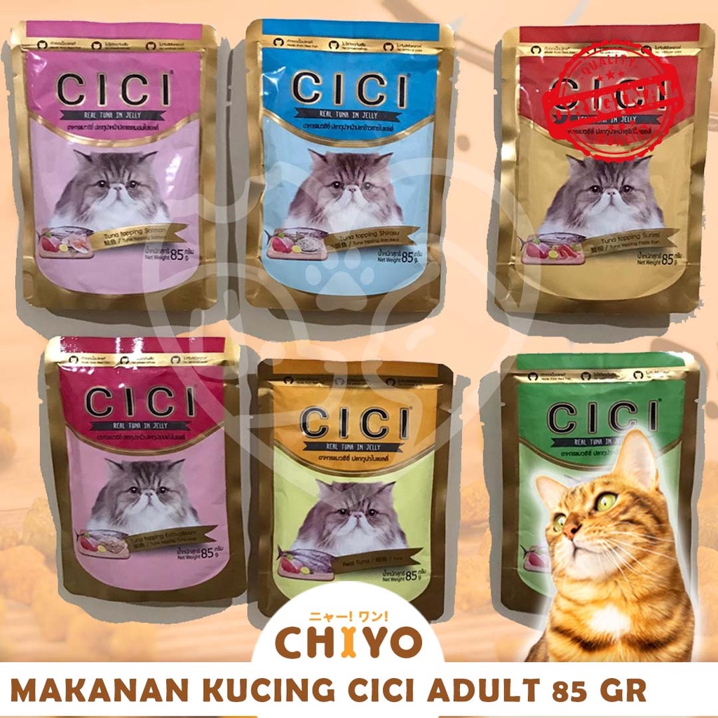 MAKANAN KUCING CICI ADULT 85 GR ( CAT FOOD )