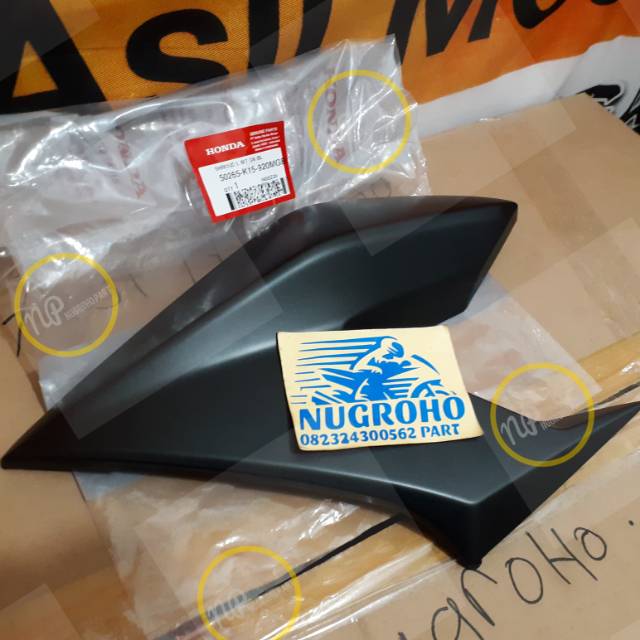 Cover Bodi Sayap Shroud Kiri New Cb150r Led K15G Hitam Doff