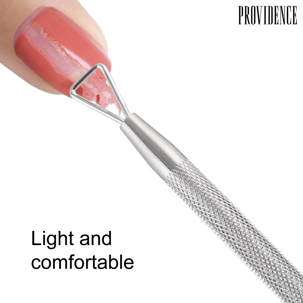 Providence Nail Pusher Solid Anti-Slip Stainless Steel Gel Polish Removal Cleaner Tools for Manicure