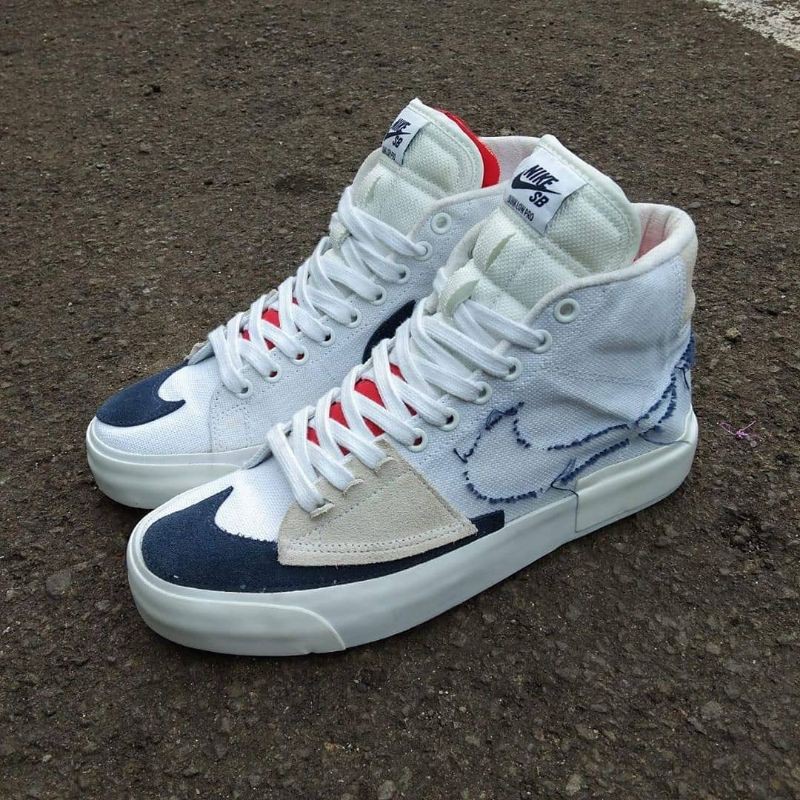 NIKE BLAZER MID VINTAGE EDGE PACK WHITE NAVY